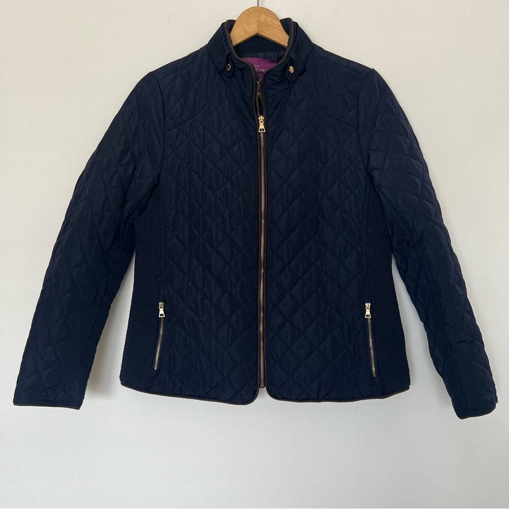 Savile Row Navy Blue Quilted Puffer Jacket